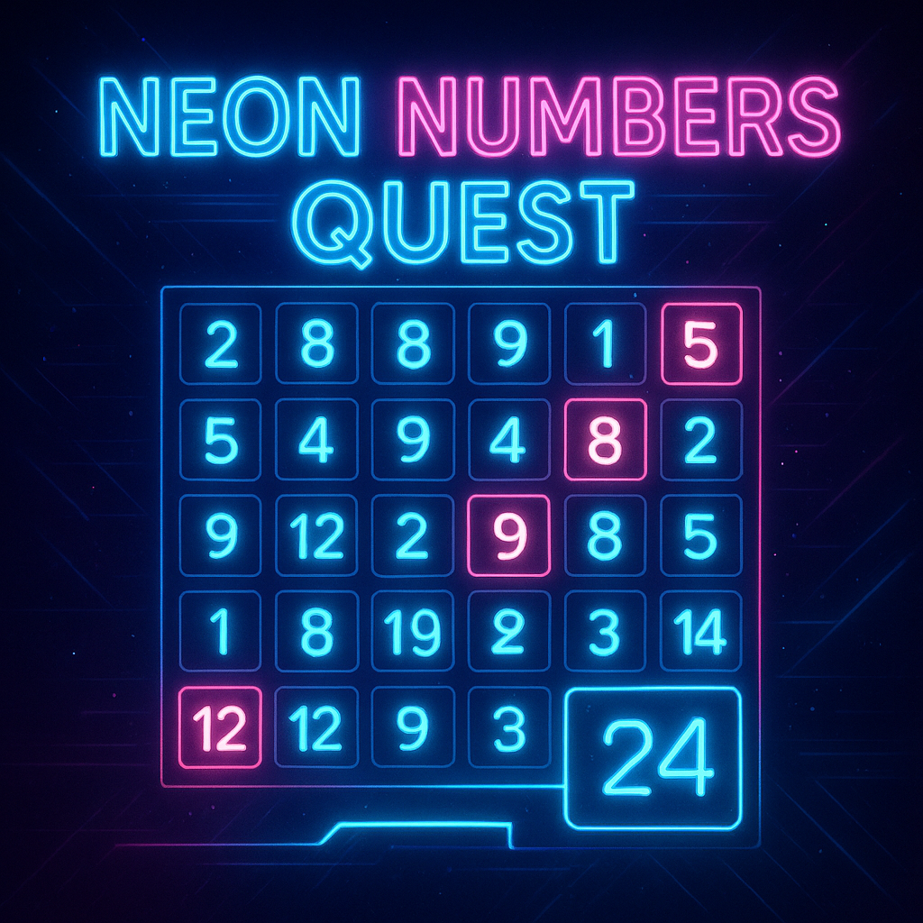 Neon Numbers Quest